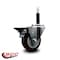 Service Caster 3.5'' Maroon Poly Swivel 3/4'' Expanding Stem Caster with Brake SCC-EX20S3514-PPUB-MRN-PLB-34 - alternate 4
